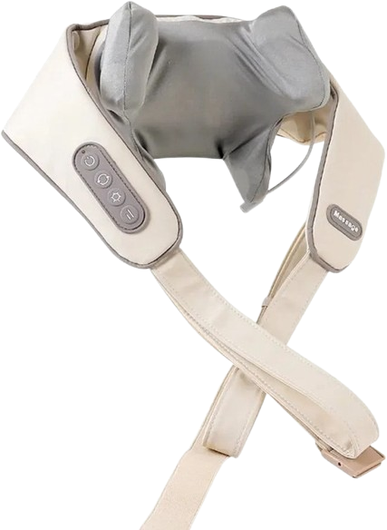 Hirestia Masajeador Térmico con Shiatsu 26W | Blanco / Gris